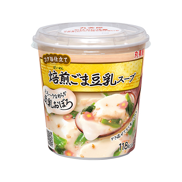 包裝設(shè)計(jì)欣賞豆?jié){糊＜烘焙芝麻豆?jié){湯＞ (丸美屋食品工業(yè)) (圖1)